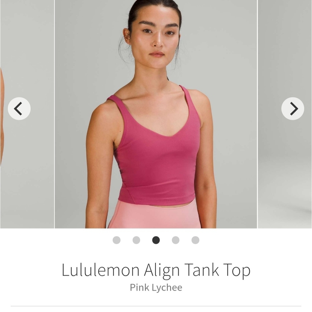 lululemon athletica Pink Tank Top